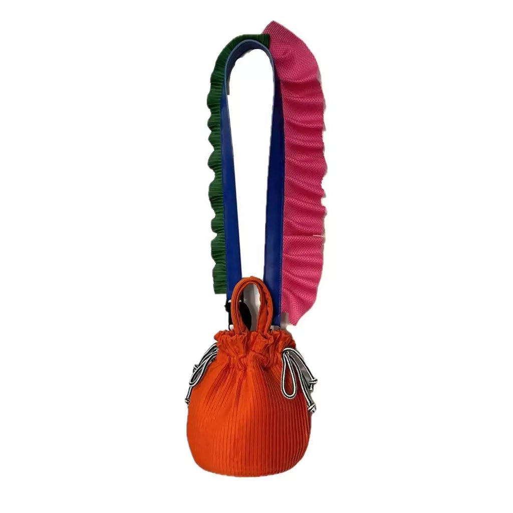 Orange Crayon Pleated Bag - Mannequin Plastic