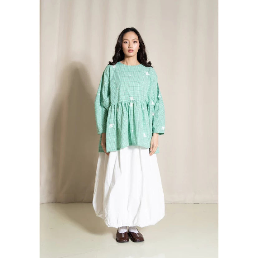 Bertumbuh Blouse Green - Tuff Puff