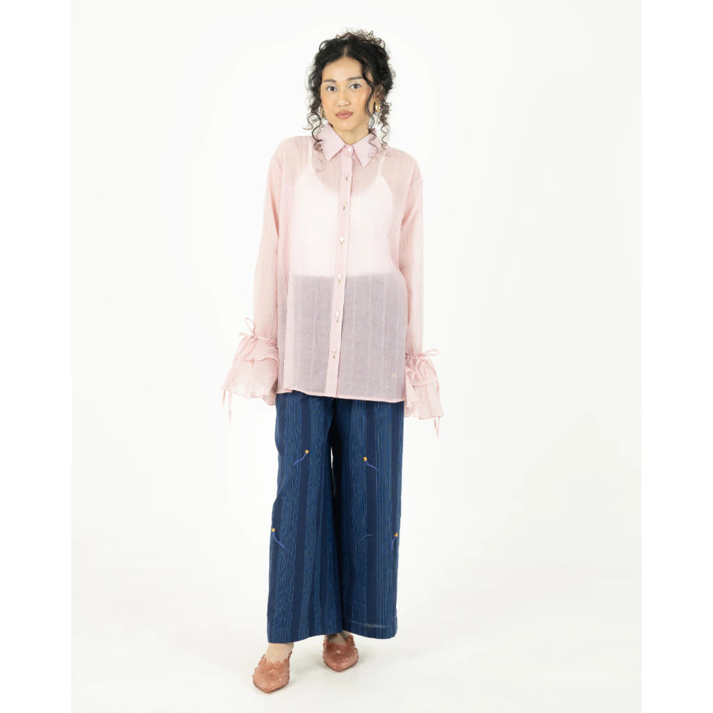 Peony Shirt Dusty Pink - Earth Major