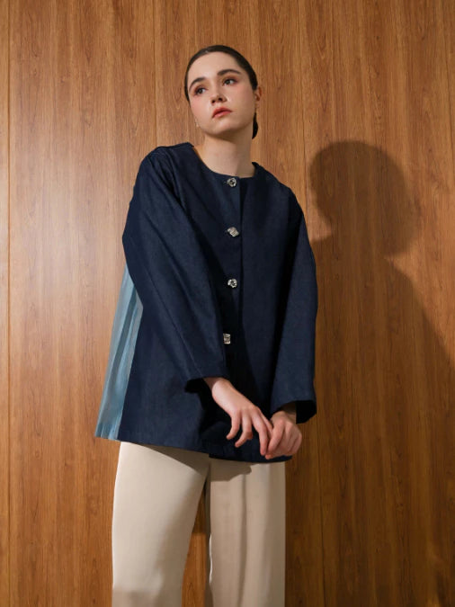 Marinho Sheer Outer Blue Denim - LR Studio
