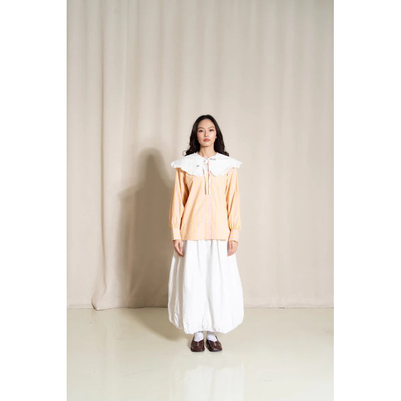 Bermain Collar Shirt Yellow Pink - Tuff Puff