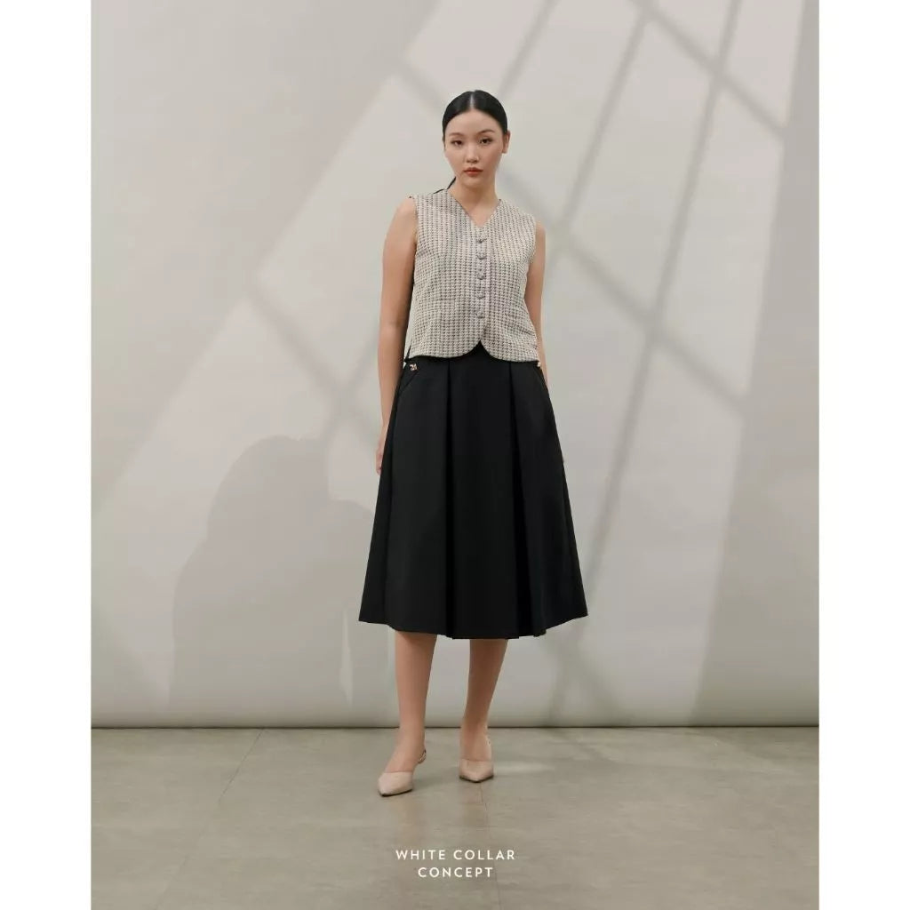 Misae Vest Houndstooth - White Collar Concept