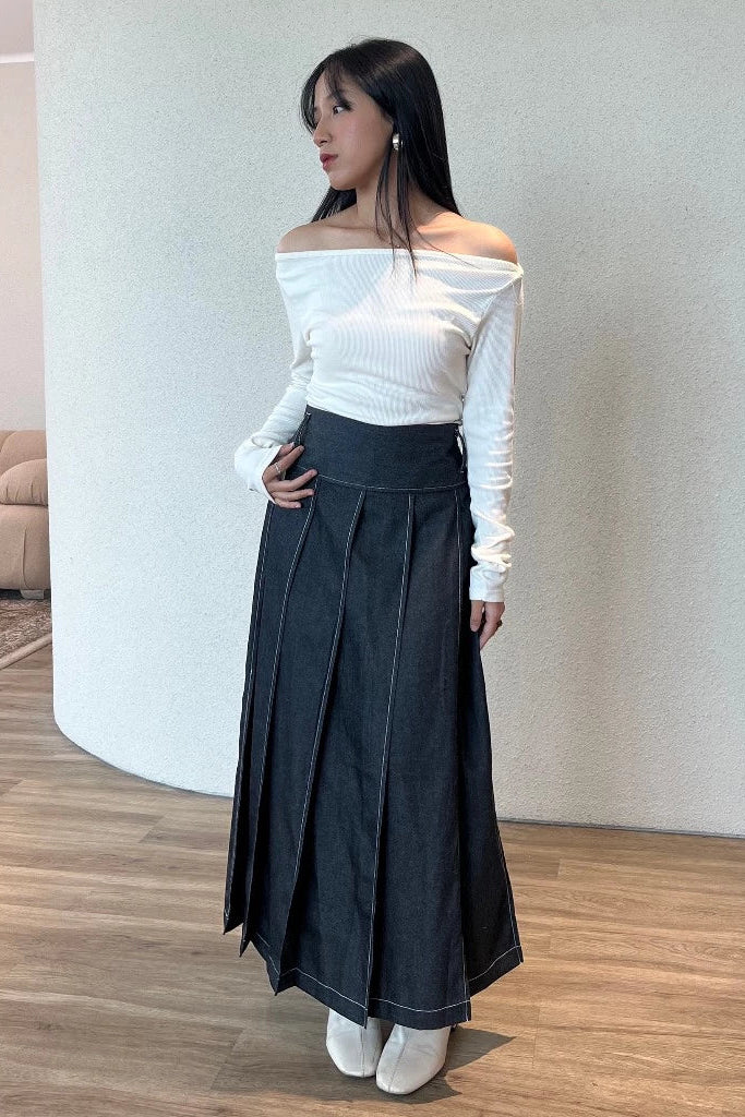 Fiora Denim Skirt - Bling It On