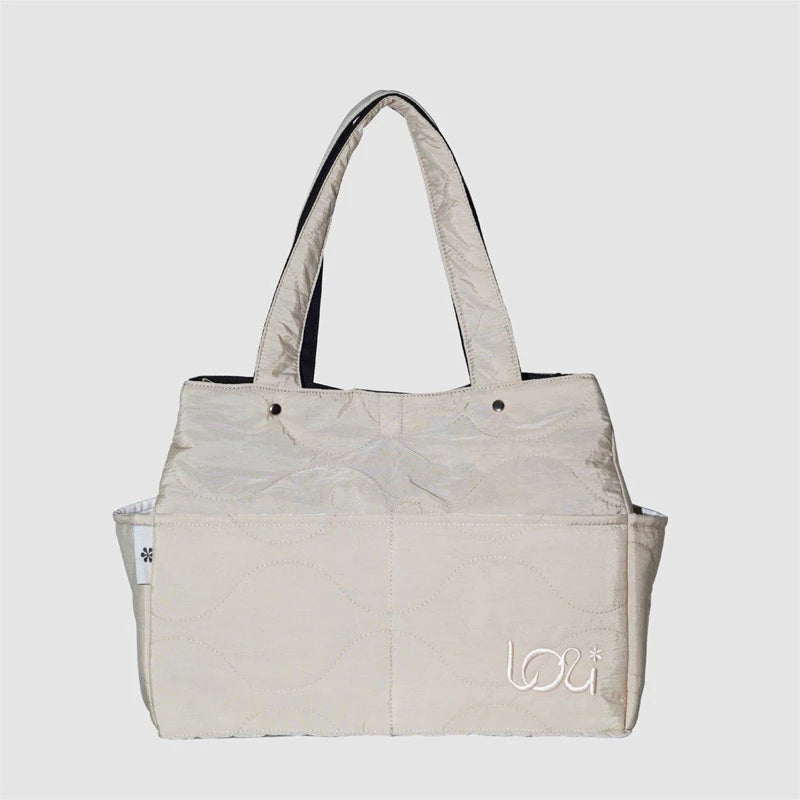 Naou Reversible Bag Broken White On Black - Lou Tropics