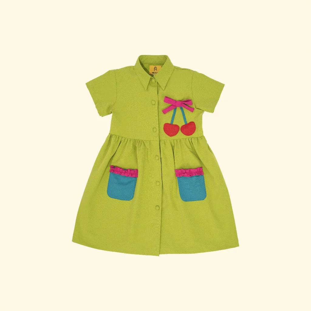 HGL Bambini - Macherie Dress Green - Amber Kids