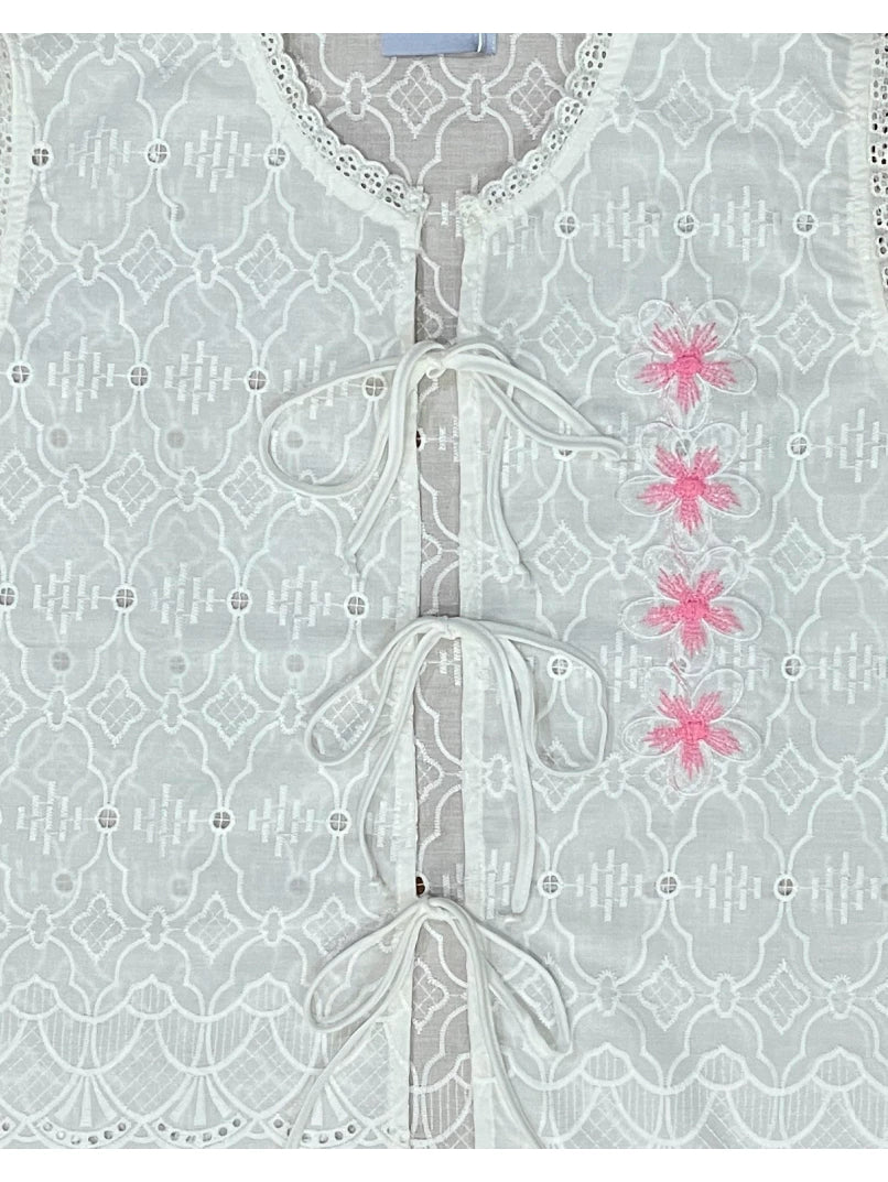Magnolia Vest In White - Numana