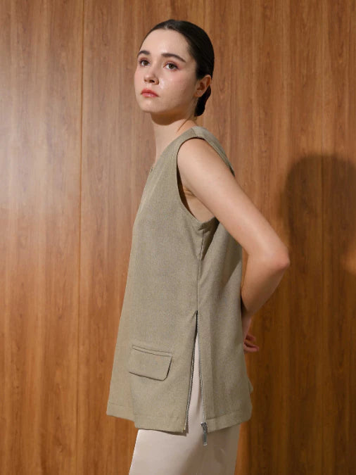 Etoupe Double Side Zipper - LR Studio