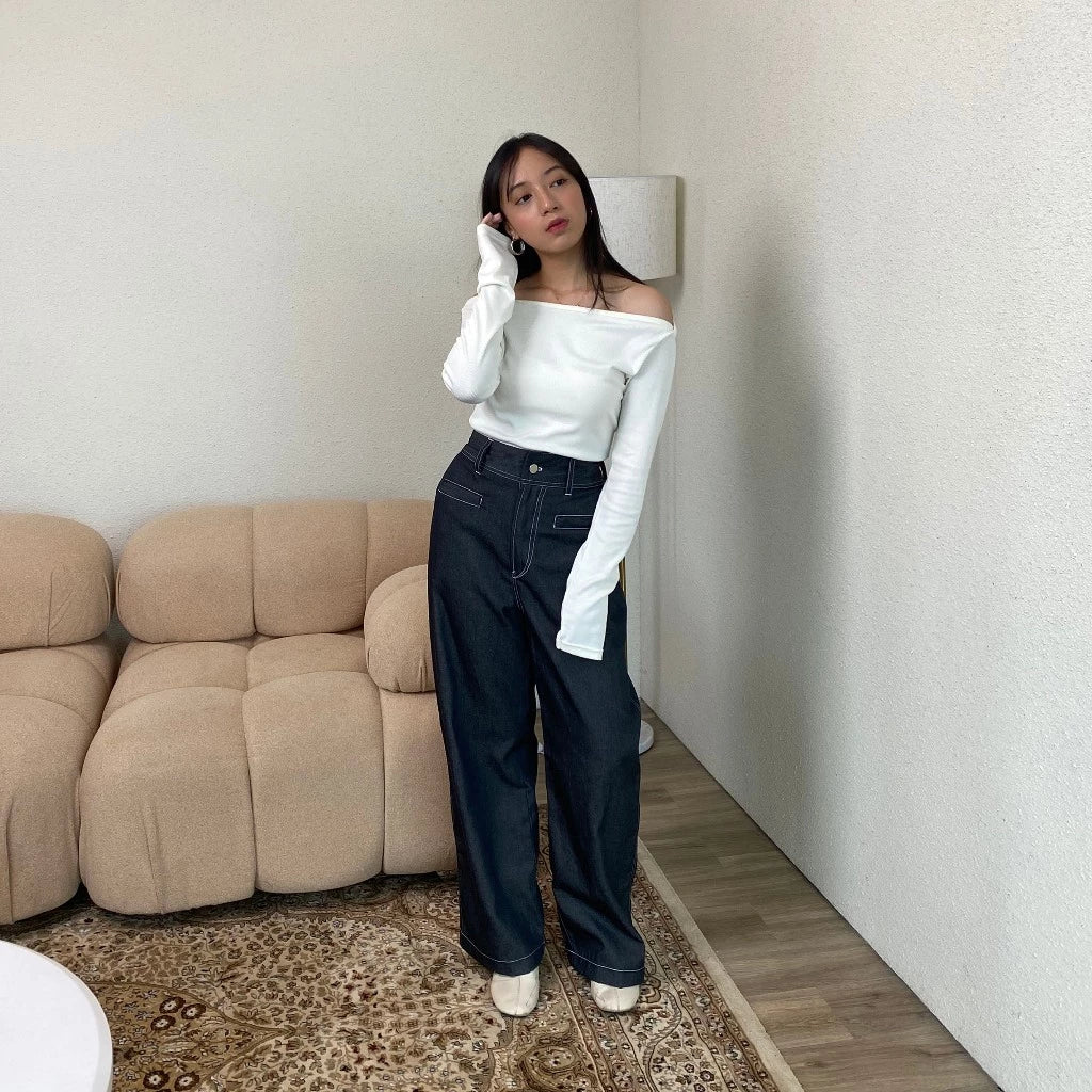 Kyra Pants Denim - Bling It On