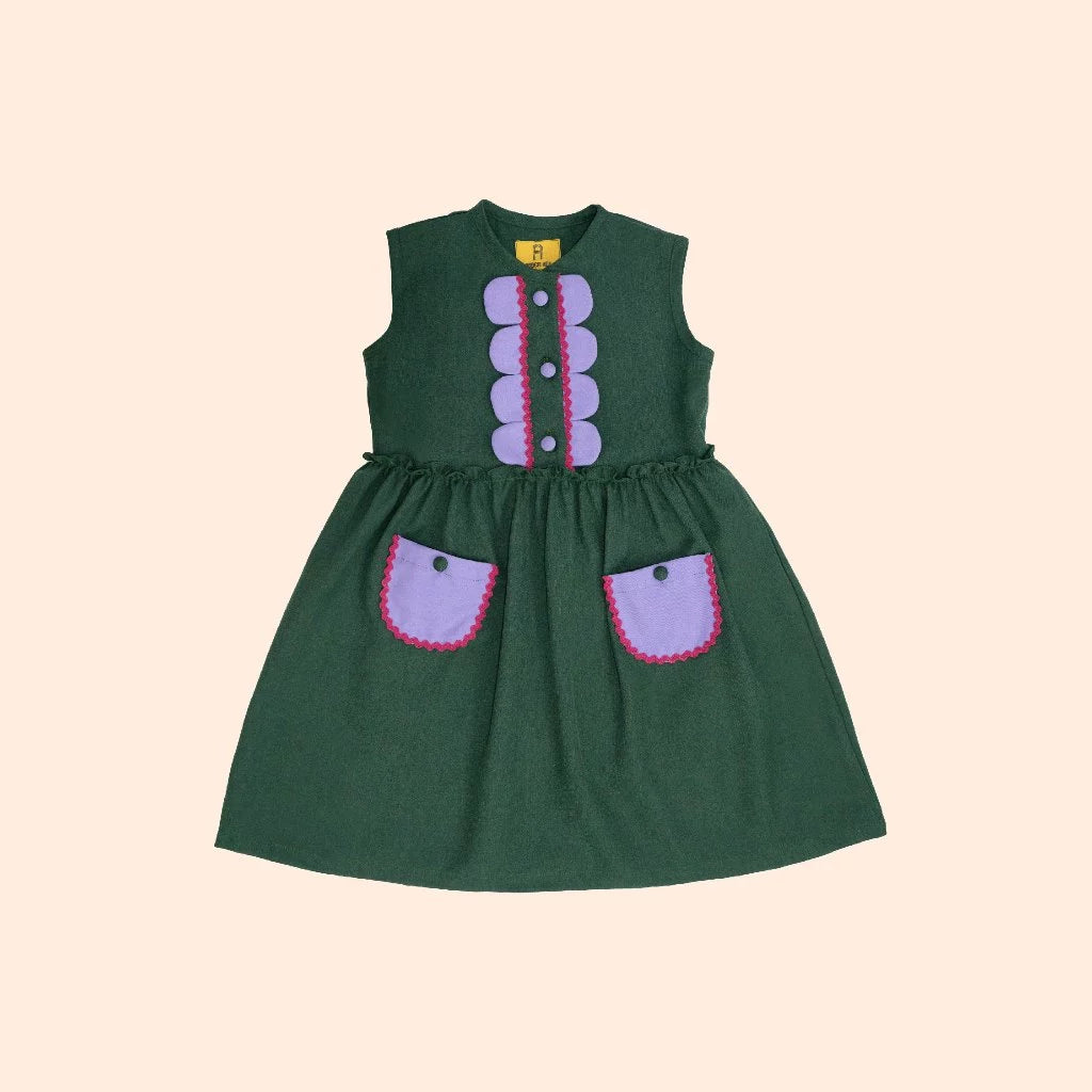 HGL Bambini - Pomery Dress Green - Amber Kids