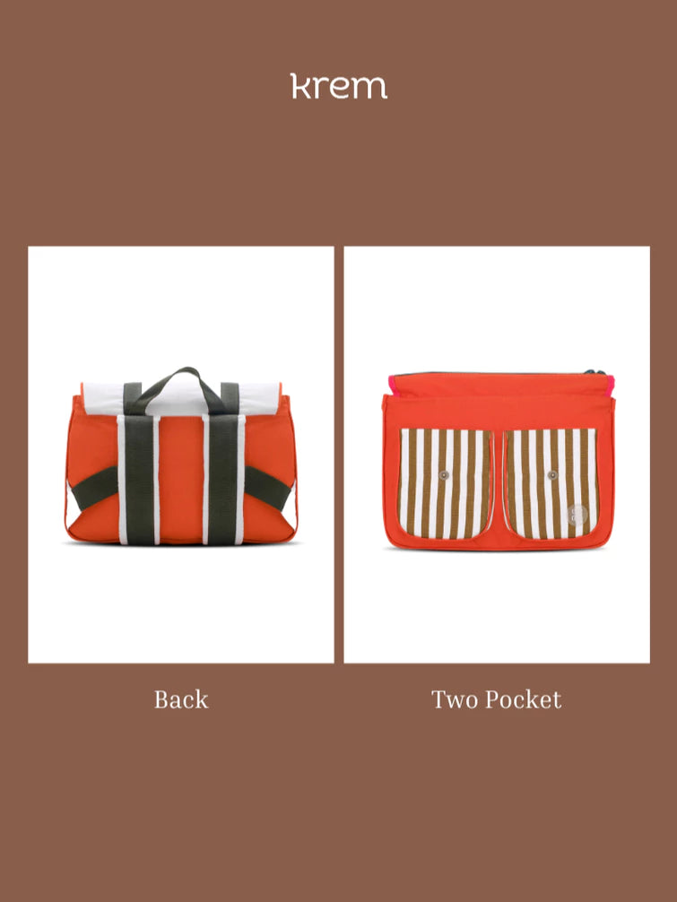 HGL Bambini - Provence Backpack Amber Stripes - Krem
