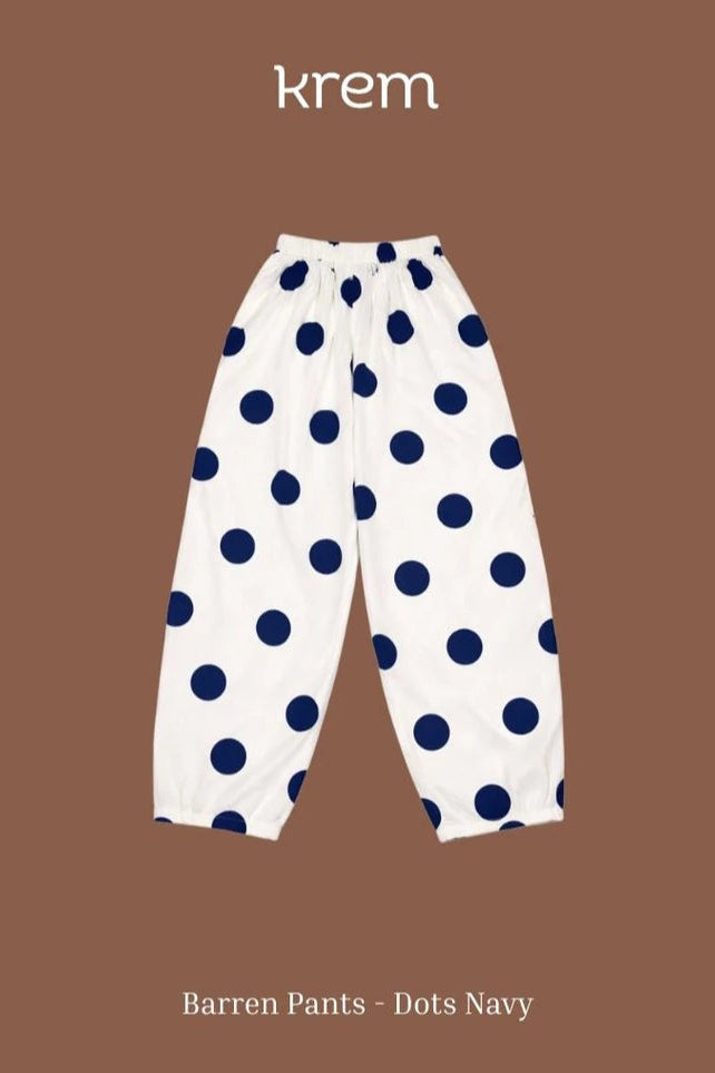 HGL Bambini- Barren Baloon Pants Dots Navy - Krem