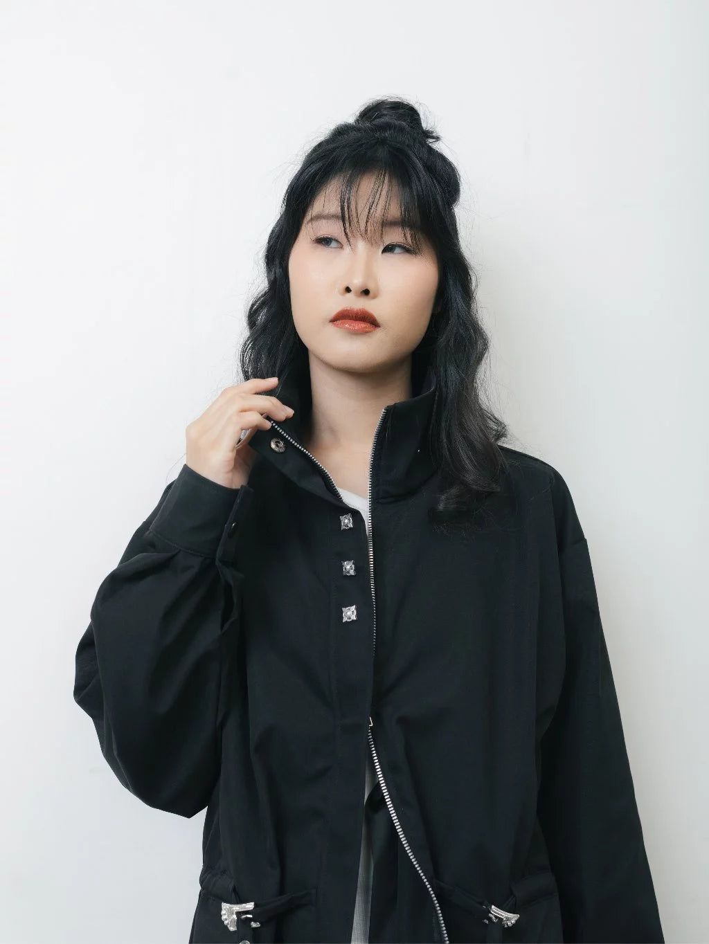 Studded Work Jacket Black - Wad Studio