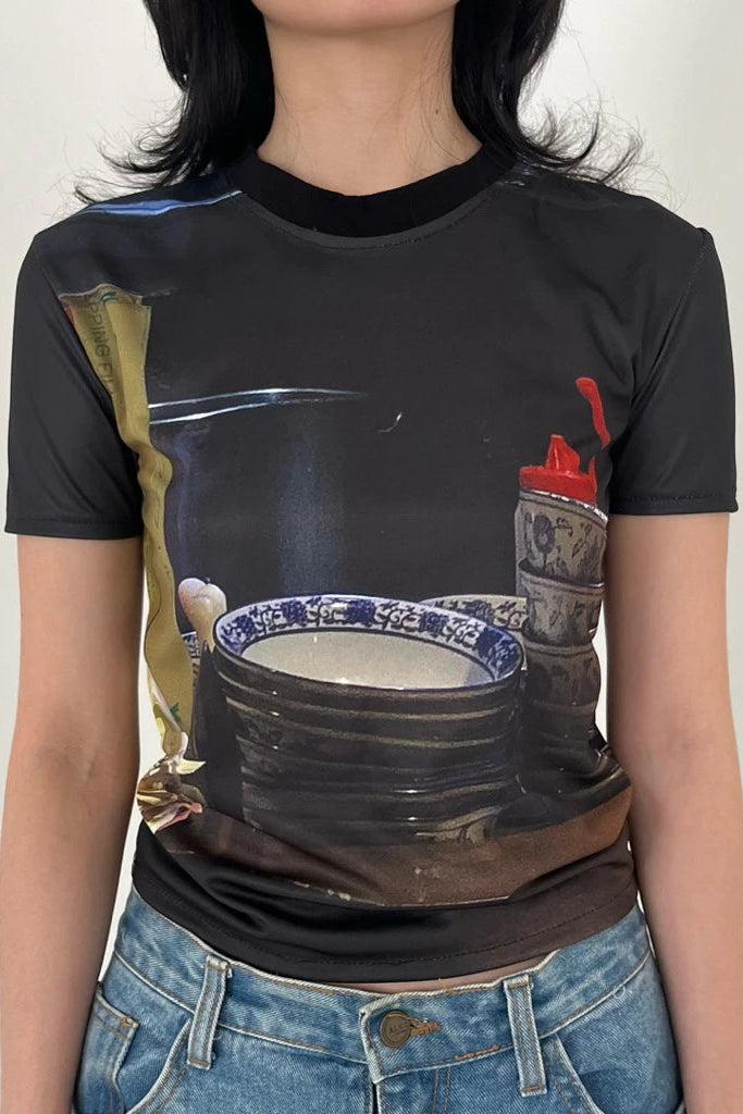Dish Duty Baby Tee Black - One Two Switch