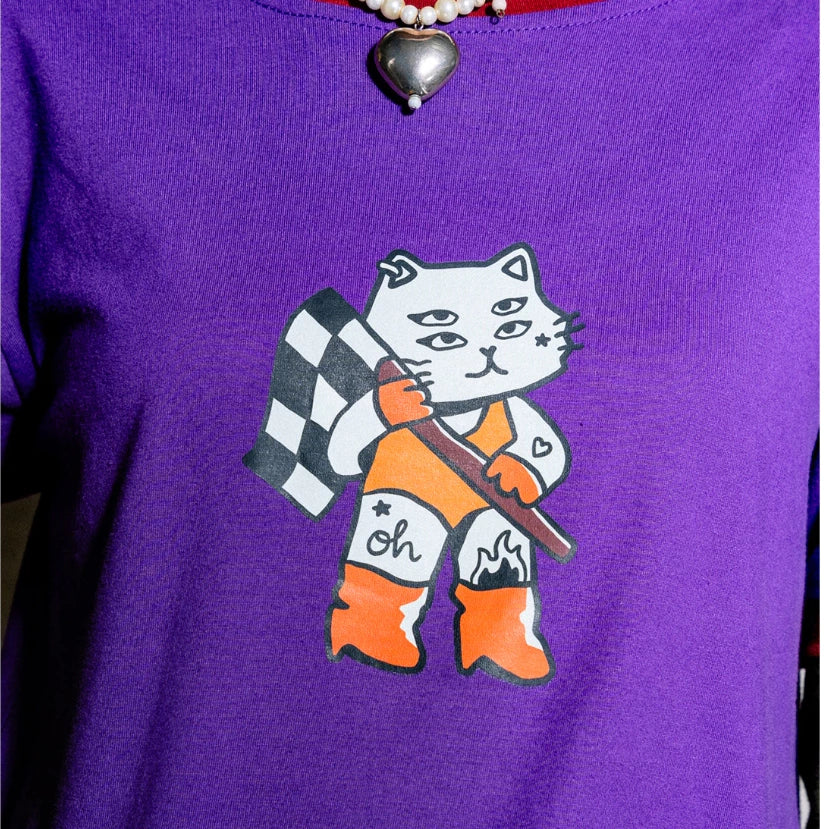 Pitstop Speedway Longsleeve T - Purple - Oh.Irv