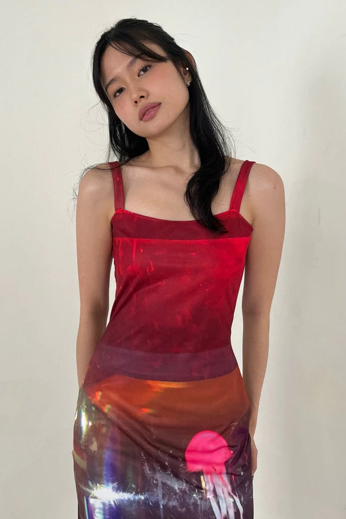 Jellyfish Dream Maxi Dress Pink - One Two Switch
