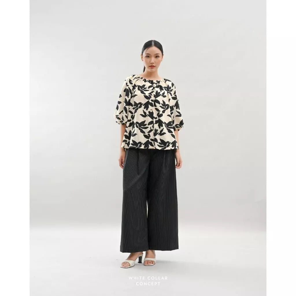 Mona Top BW White - White Collar Concept