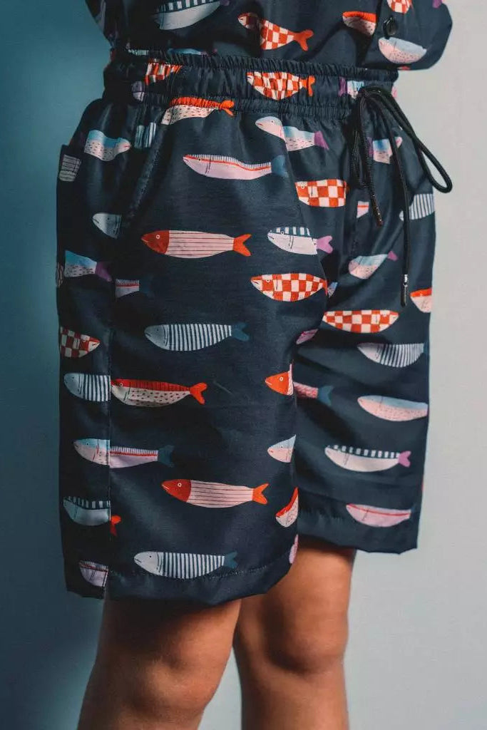 Shore Dine Short In Black - Playtime Wonder