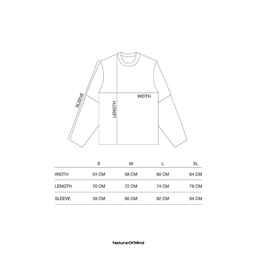 Nom Ascii L/S Tee Grey - Nature Of Mind