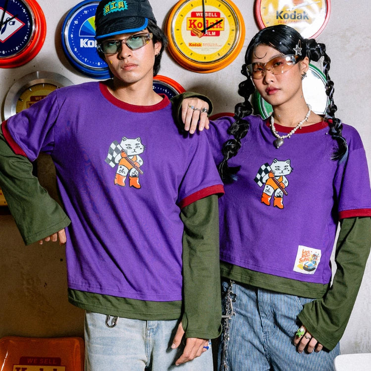Pitstop Speedway Longsleeve T - Purple - Oh.Irv