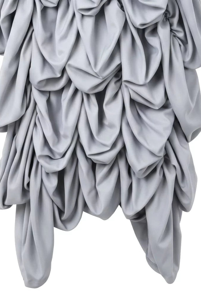 Square Smocked Grey Skirt - Mannequin Plastic
