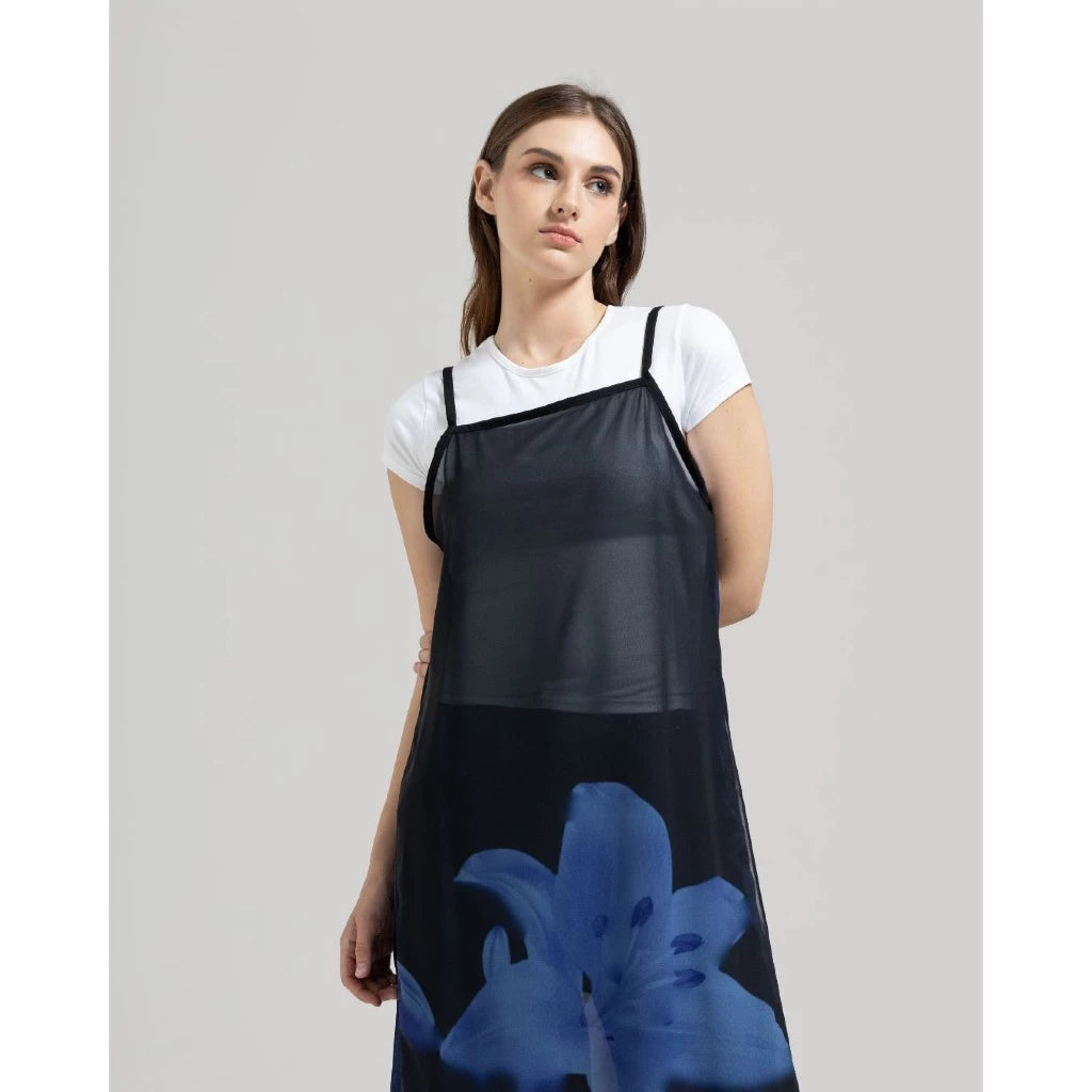Berbunga Dress Black - Tuff Puff