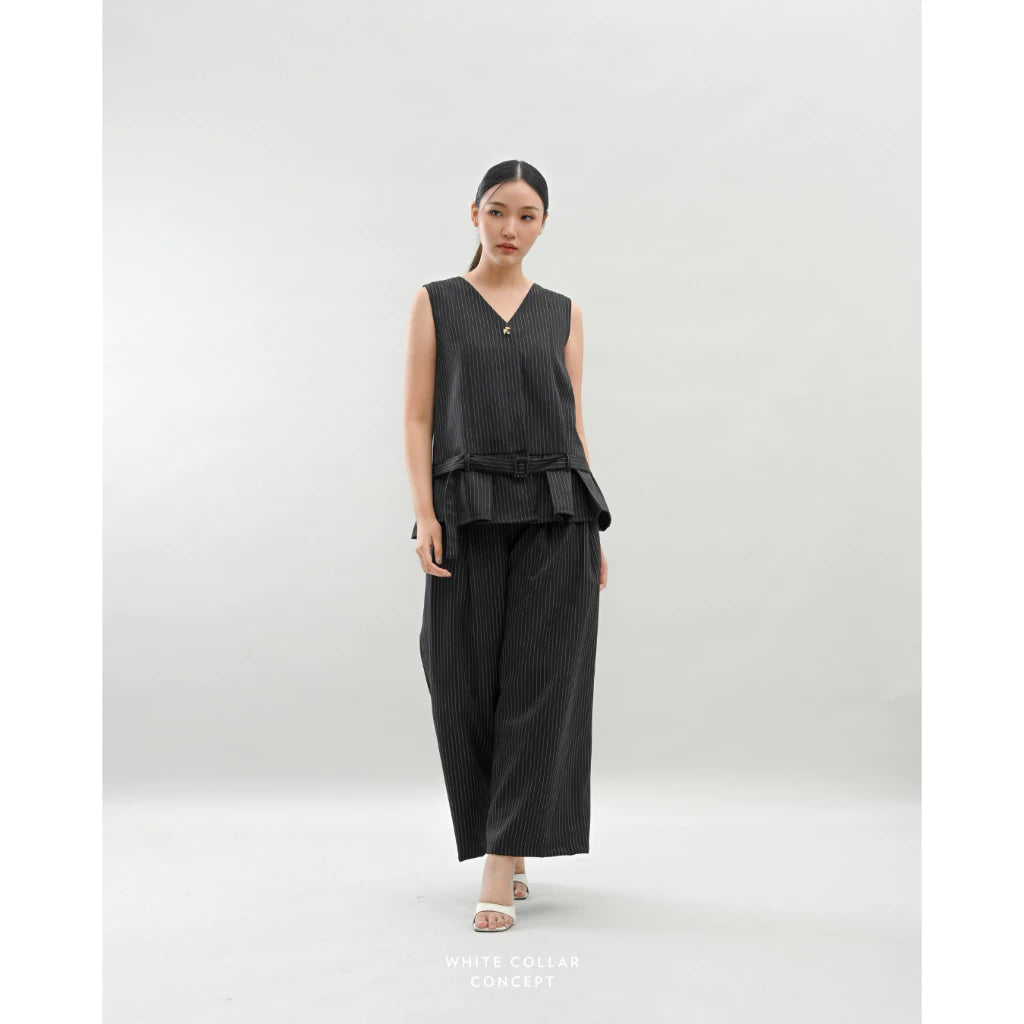 Oslo Boxer Pants Stripe - White Collar Concept