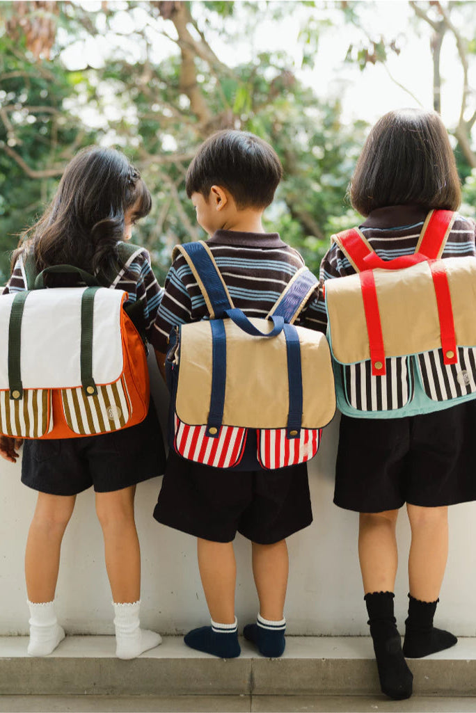 HGL Bambini - Provence Backpack Amber Stripes - Krem