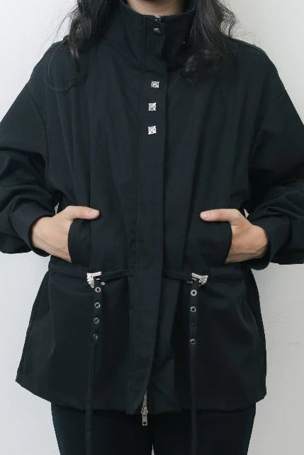 Studded Work Jacket Black - Wad Studio