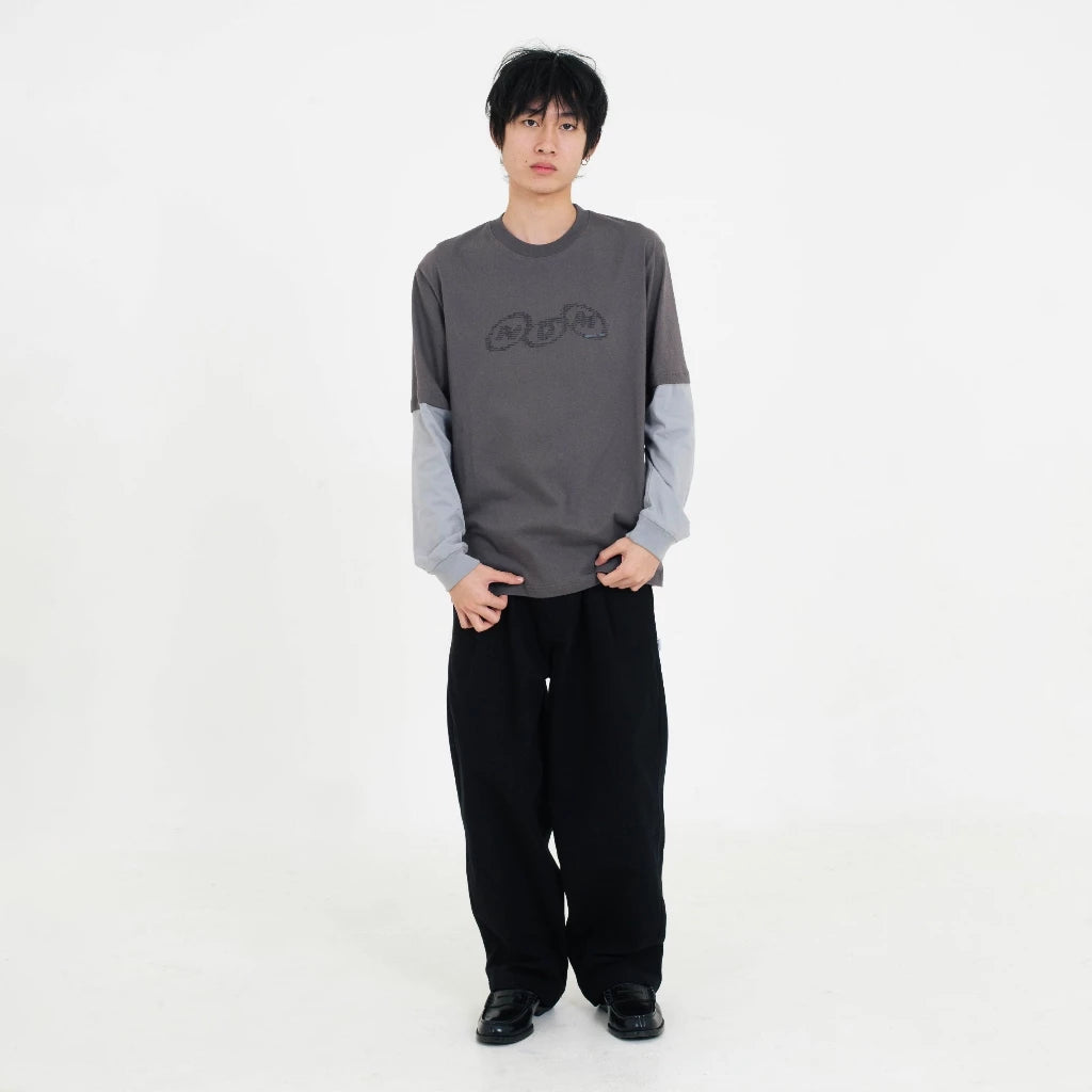 Nom Ascii L/S Tee Grey - Nature Of Mind