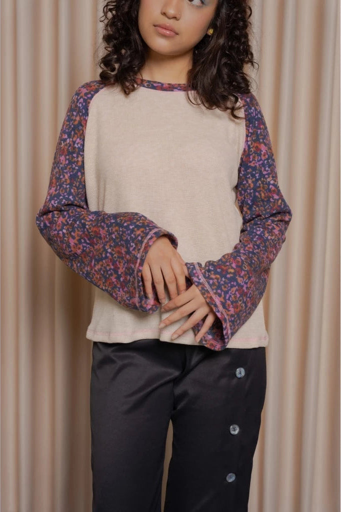 Rolley Raglan Tee - Cream - Hintuturo