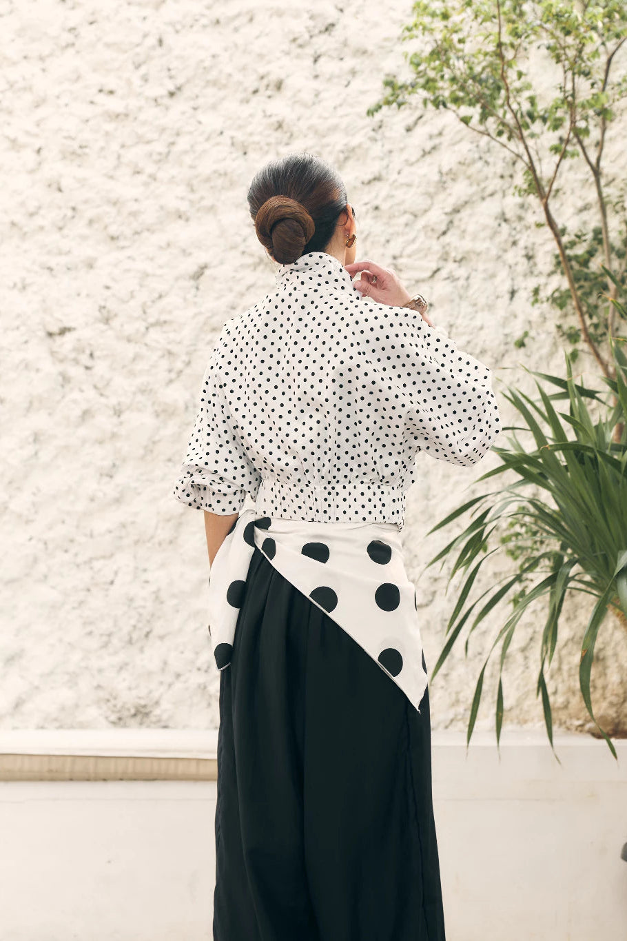 Scarf Polkadot White - Mine