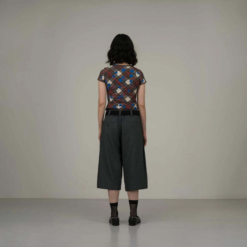 Polkadot On Tartan Baby Tee - Argyle & Oxford