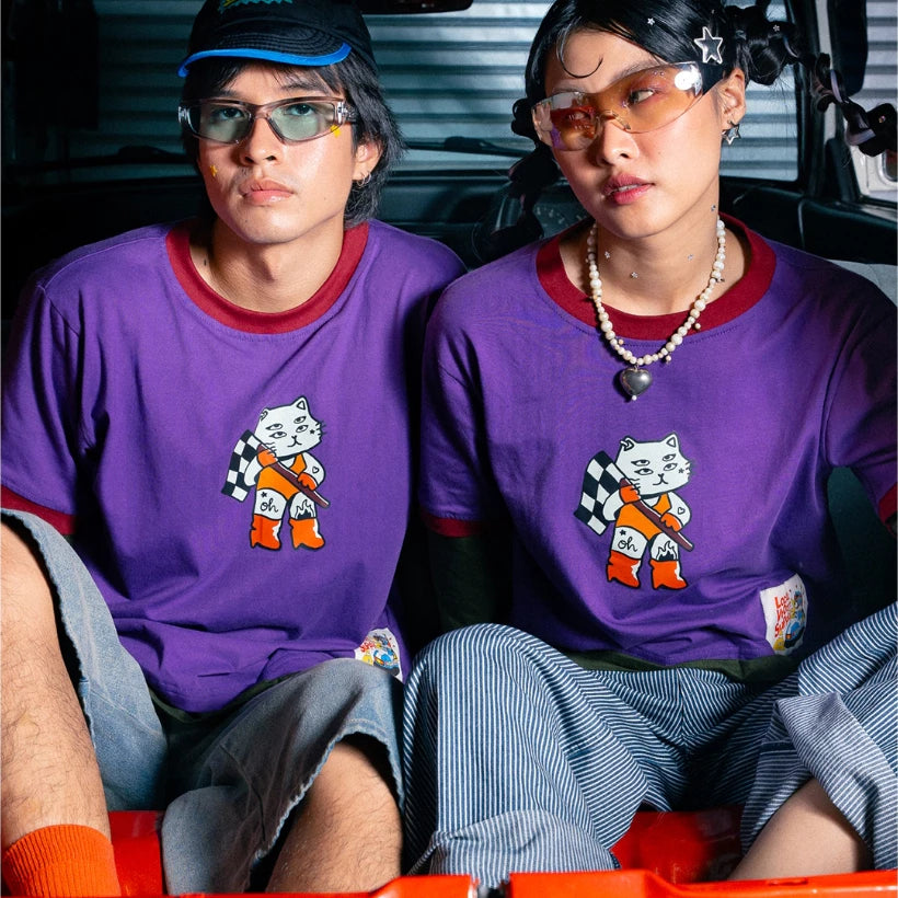 Pitstop Speedway Longsleeve T - Purple - Oh.Irv