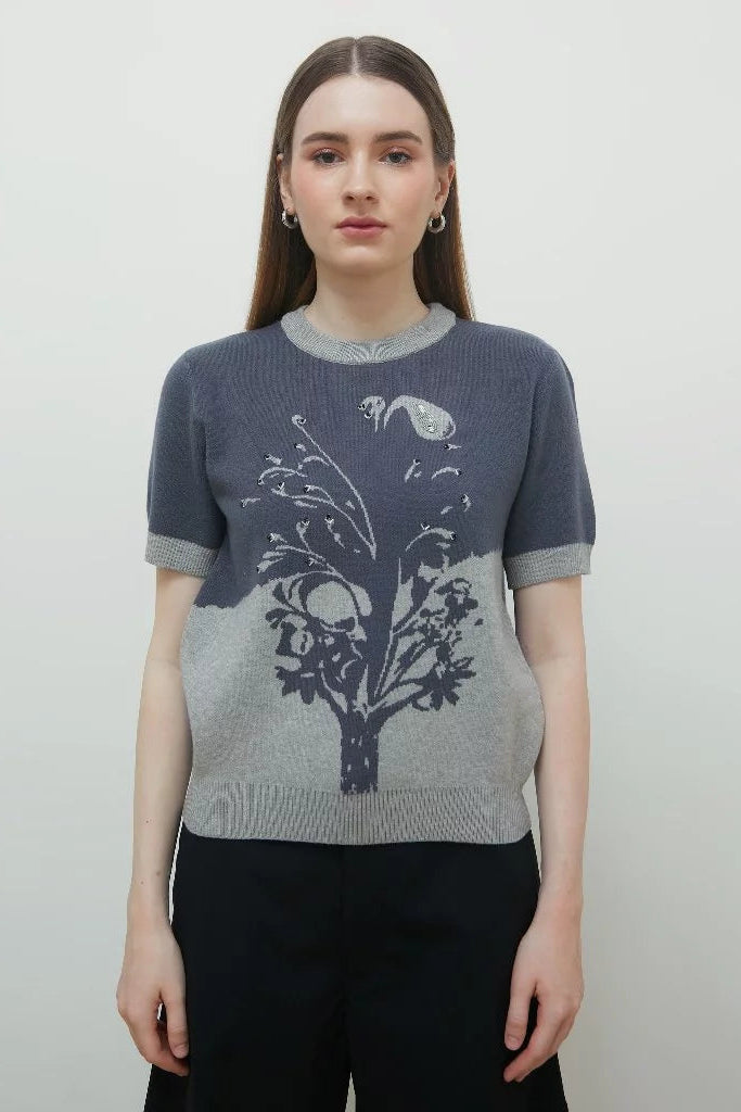 Aven Knit Top Grey -Isoos Studios