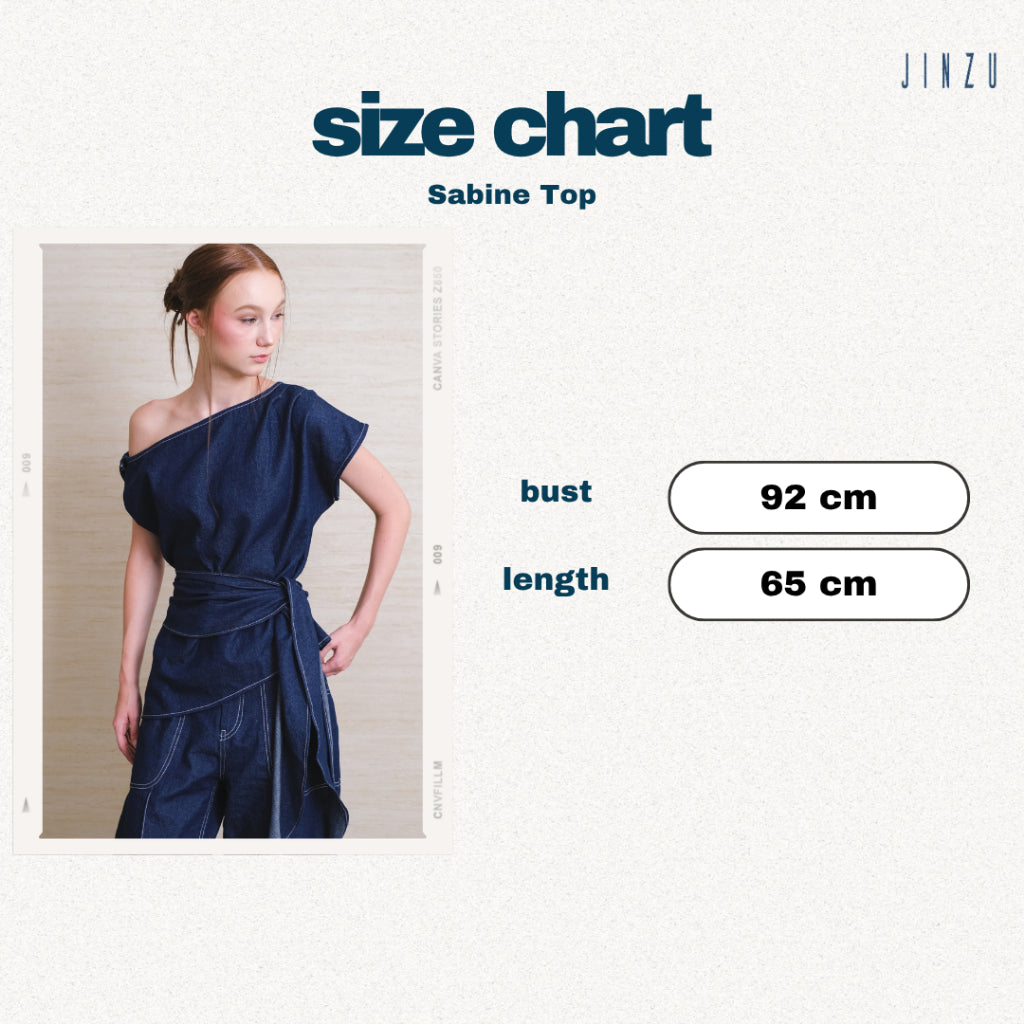 Sabine Top Navy - Jinzu
