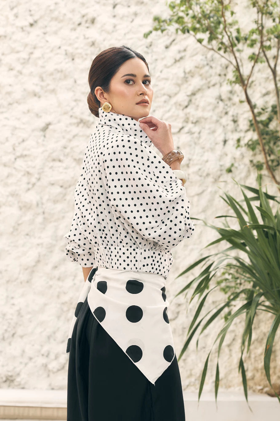 Scarf Polkadot White - Mine
