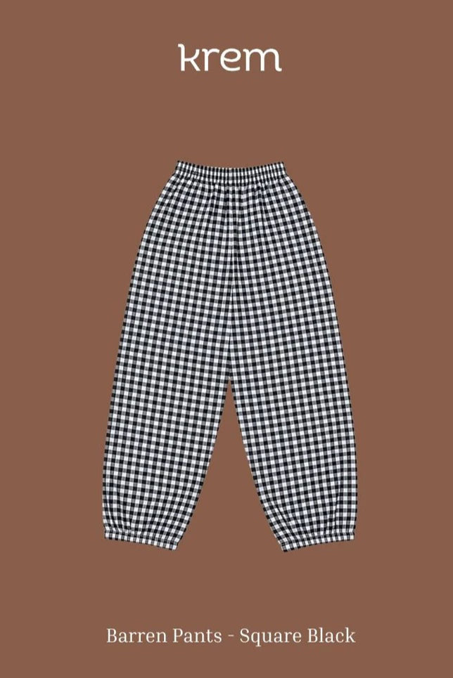 HGL Bambini - Barren Baloon Pants Square Black - Krem