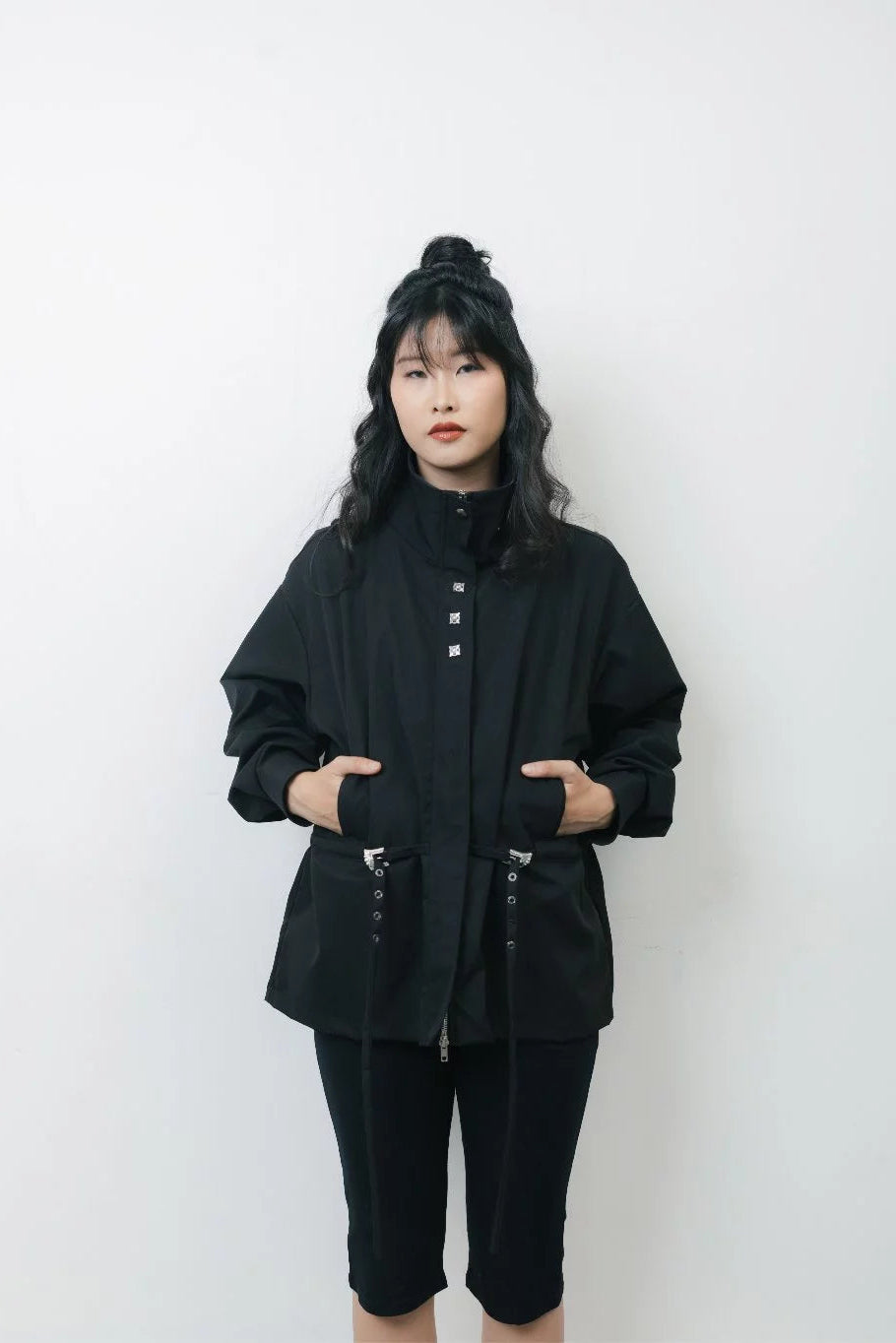 Studded Work Jacket Black - Wad Studio