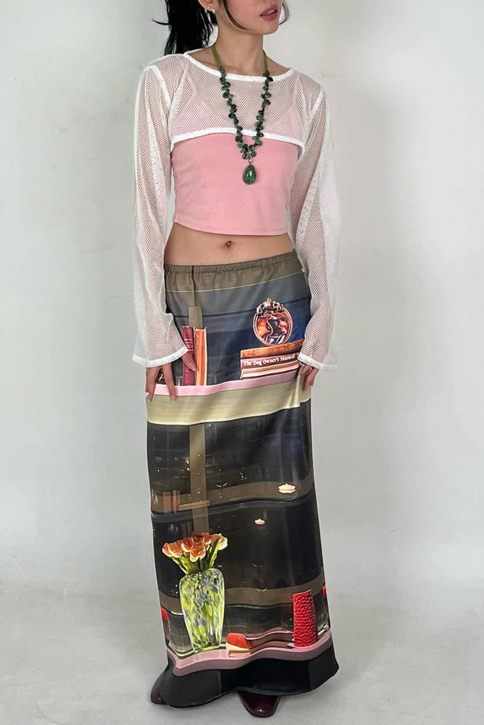 On The Shelfh Maxi Skirt Brown - One Two Switch