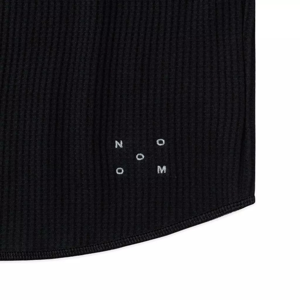 Raglan Waffle Crewneck Black - Nature Of Mind