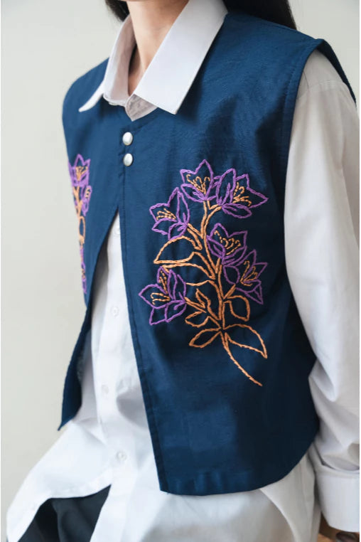 Ella Vest Navy - Eotes
