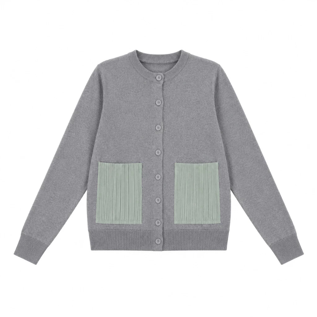 Lily Round Neck Cardigan - Hunting Fields