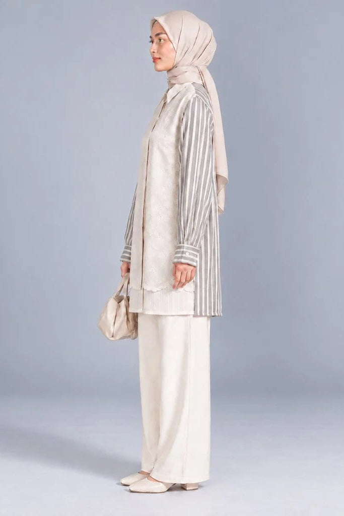 Emo Triple Shirt Creme ST Grey - Aumone