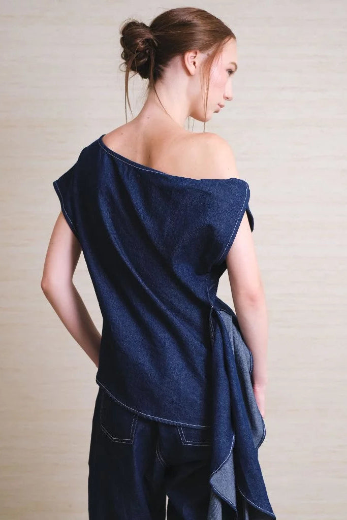 Sabine Top Navy - Jinzu