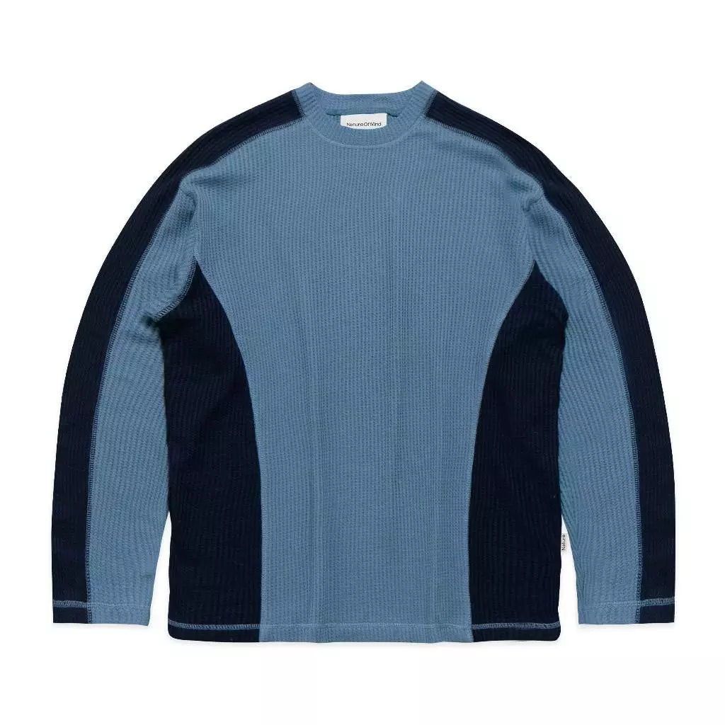 Nom Waffle Crewneck Blue - Nature Of Mind
