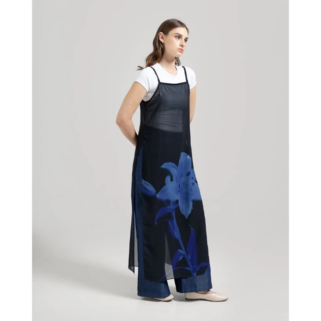 Berbunga Dress Black - Tuff Puff