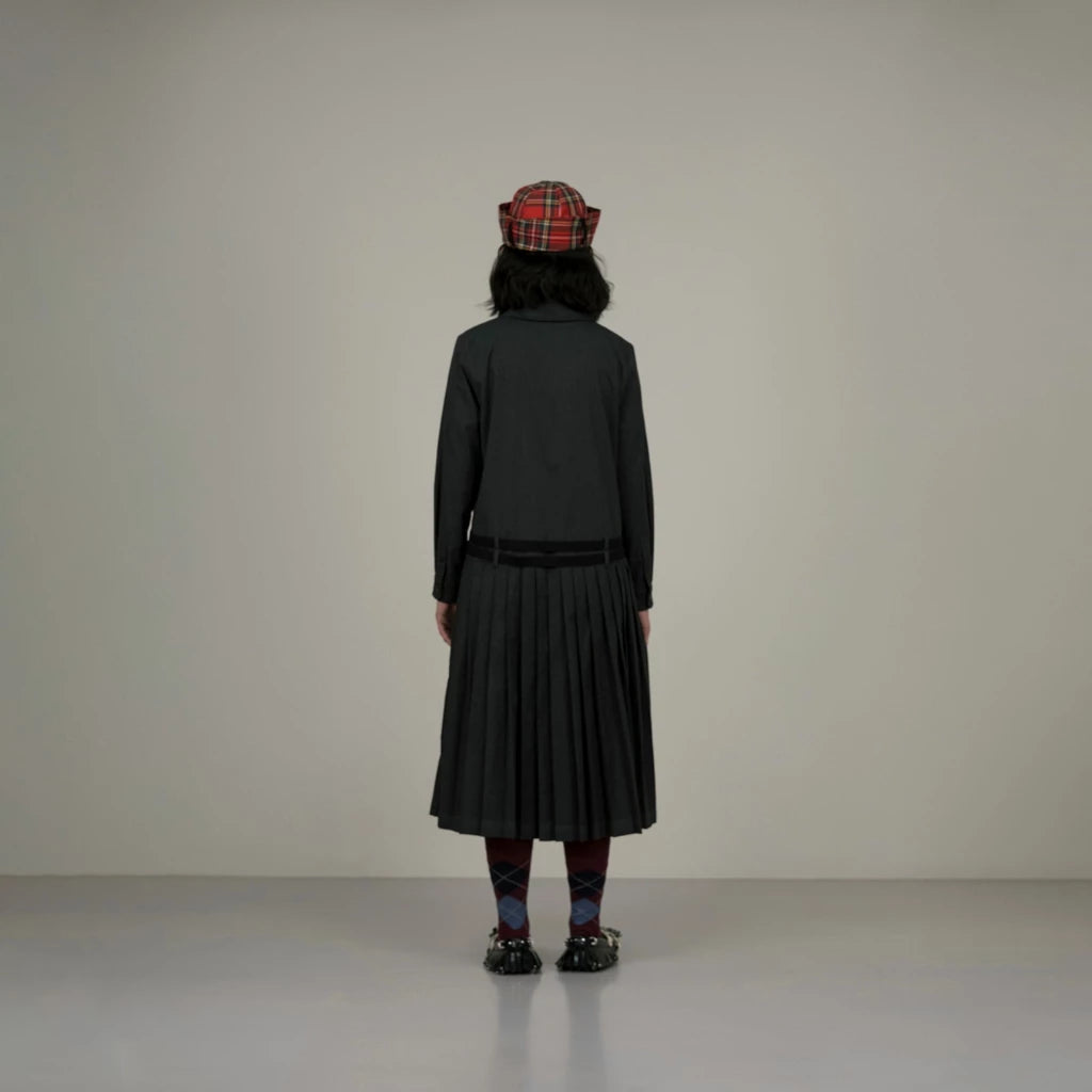 Belted Shirt Dress In Grey - Argyle & Oxford