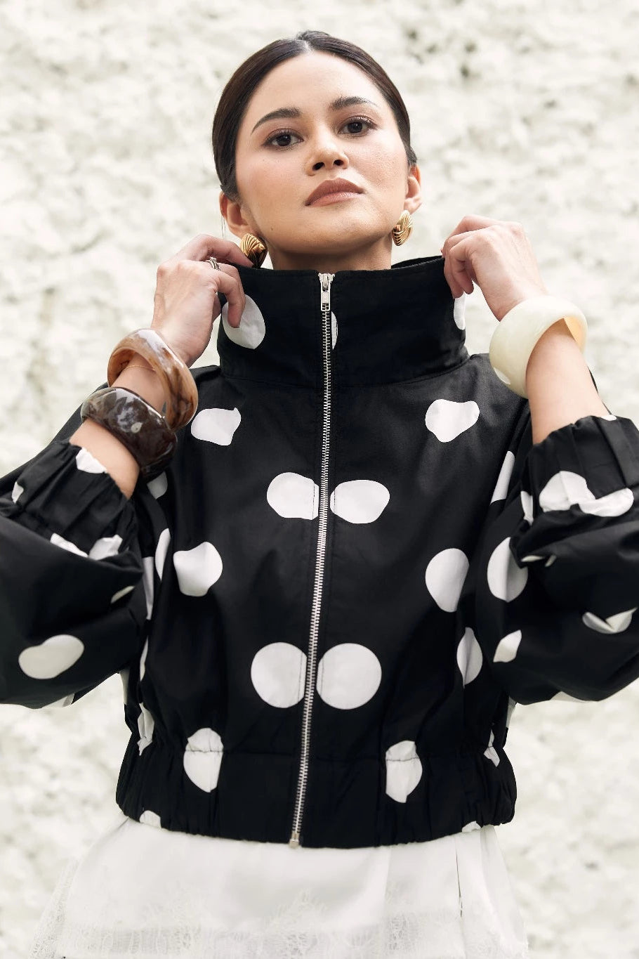 Dottie Jacket Polkadot Black - Mine