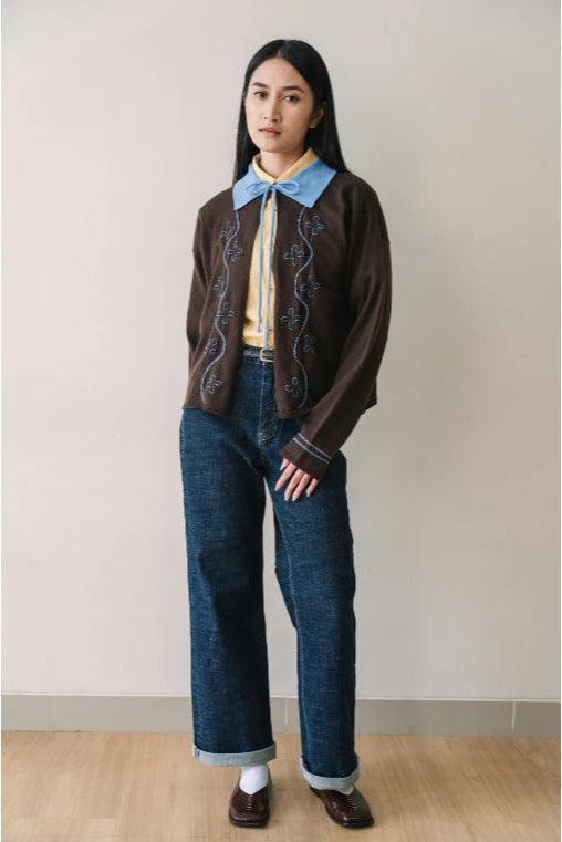 Lana Cardigan Brown - Eotes