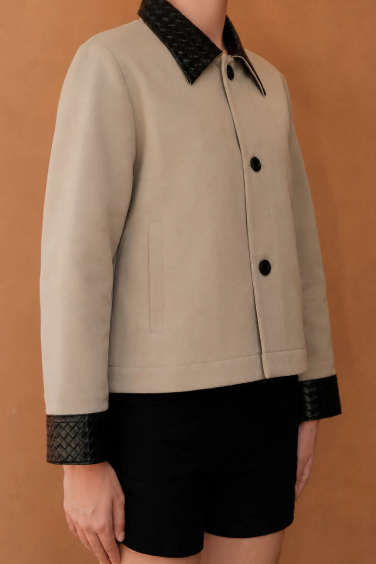 Sable Leather Collar Jacket - The Auctus